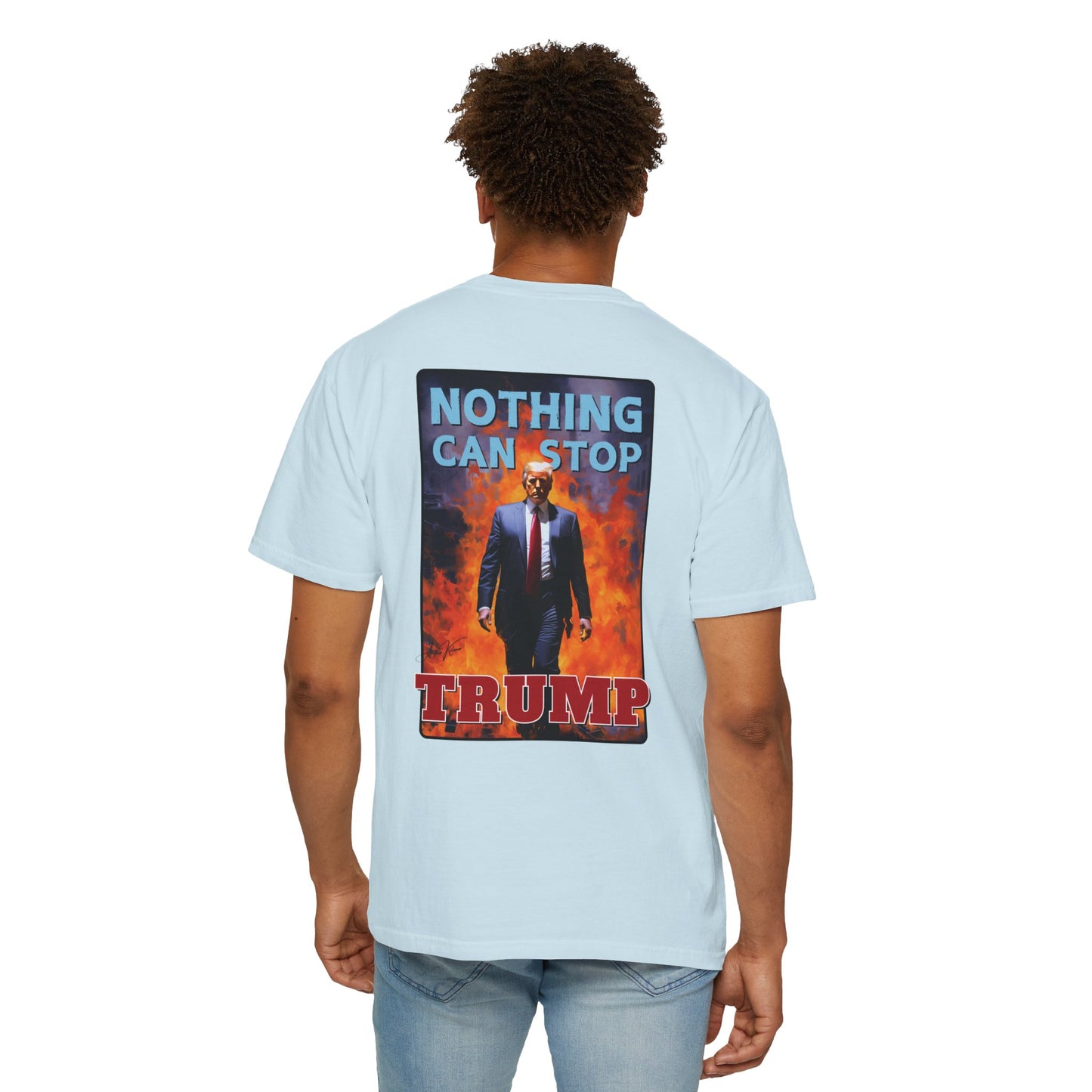 "Nothing Can Stop Trump", Unisex T-shirt (Light Colors)