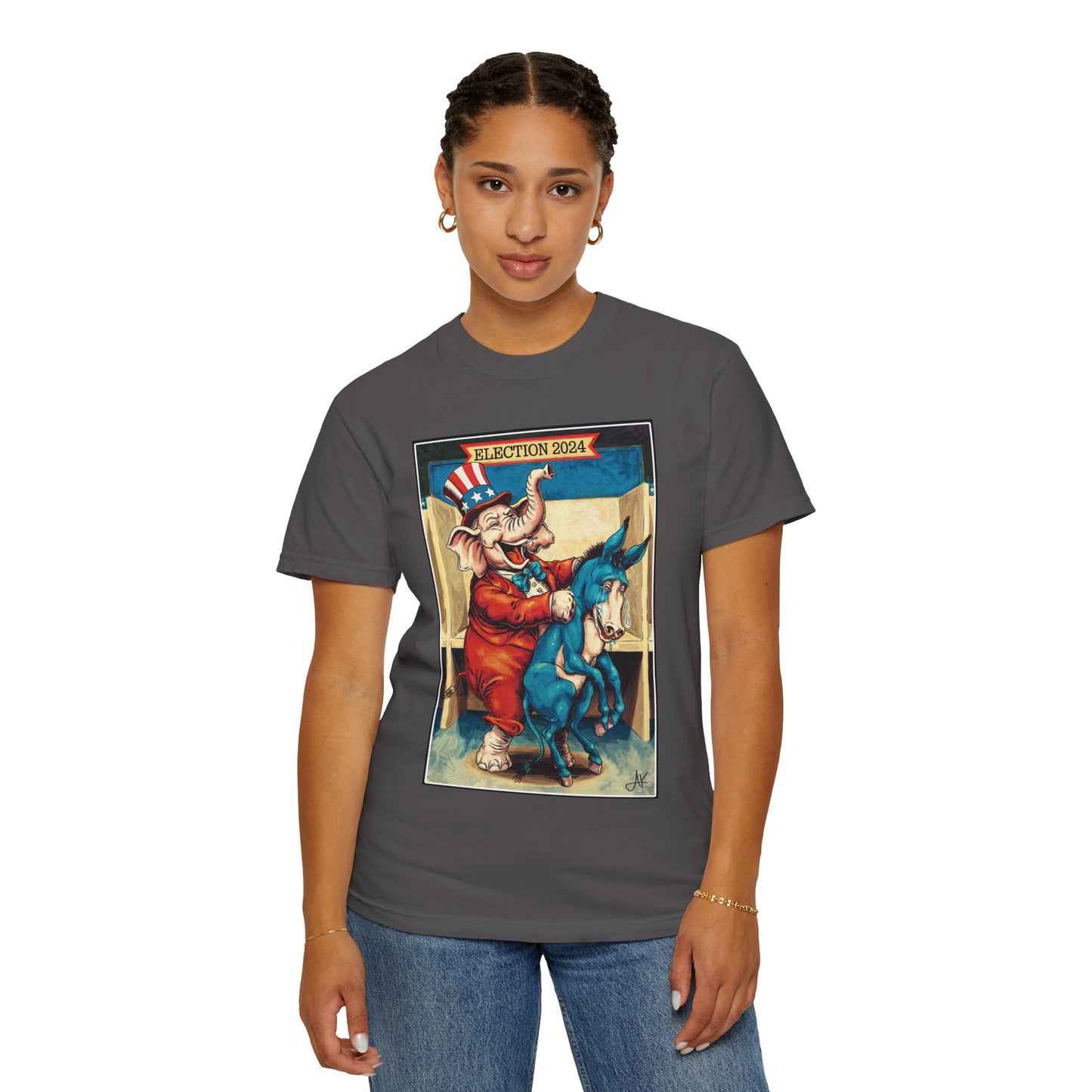 "MAGA Spanked the Donkeys 2024", Unisex T-shirt (Dark Colors)