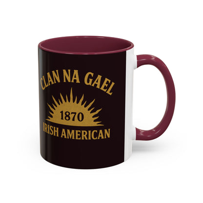 "Clan na Gael - Irish American", Colorful Mugs (11oz, 15oz) (Seal Brown)