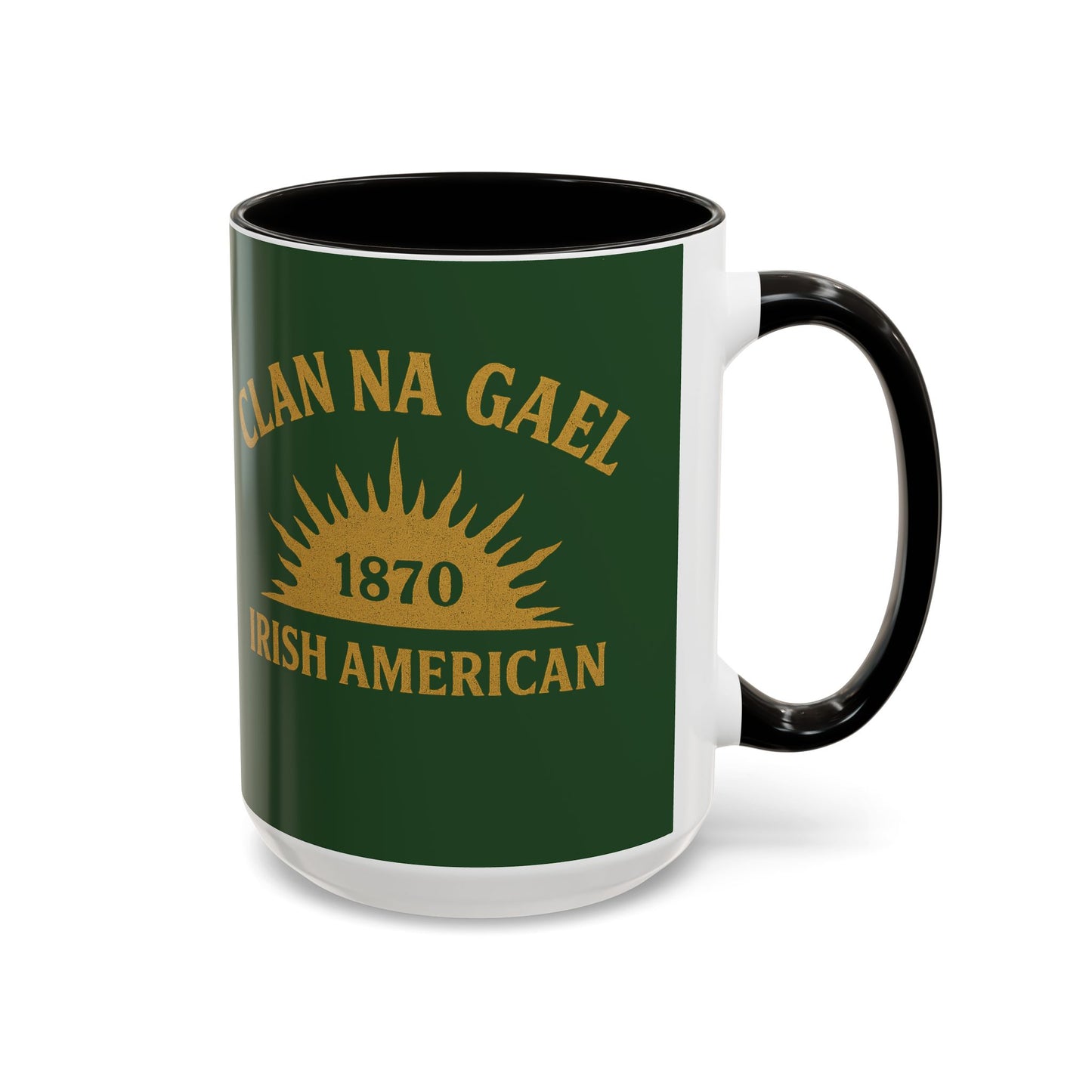 "Clan na Gael - Irish American", Colorful Mugs (11oz, 15oz) (Brithemain Green)