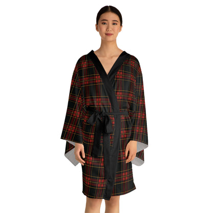 "Kilmor Gallóglach Tartan", Long Sleeve Kimono Robe
