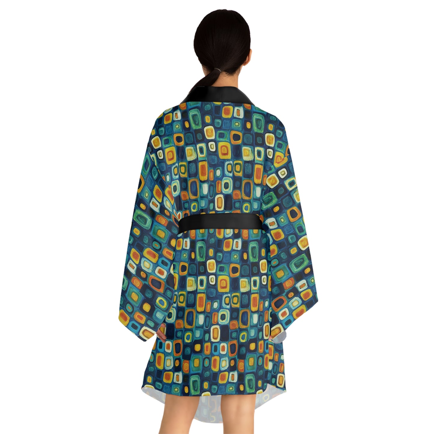 "Soul Mosaic", Long Sleeve Kimono Robe