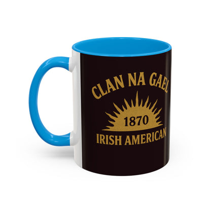 "Clan na Gael - Irish American", Colorful Mugs (11oz, 15oz) (Seal Brown)