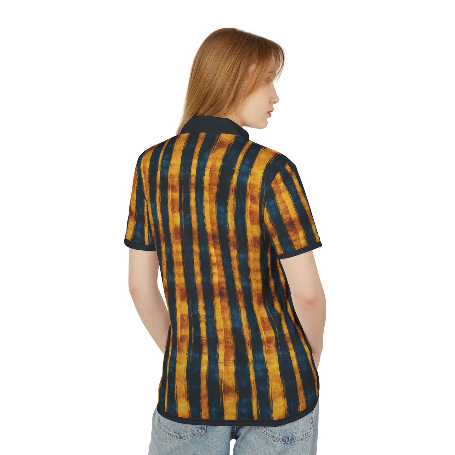 "Paleo Wolf Clan", Unisex Polo Shirt (Black Collar)