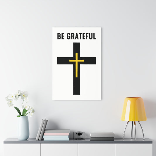 "Be Grateful", Acrylic Wall Prints (French Cleat Hanging) (Pure White)