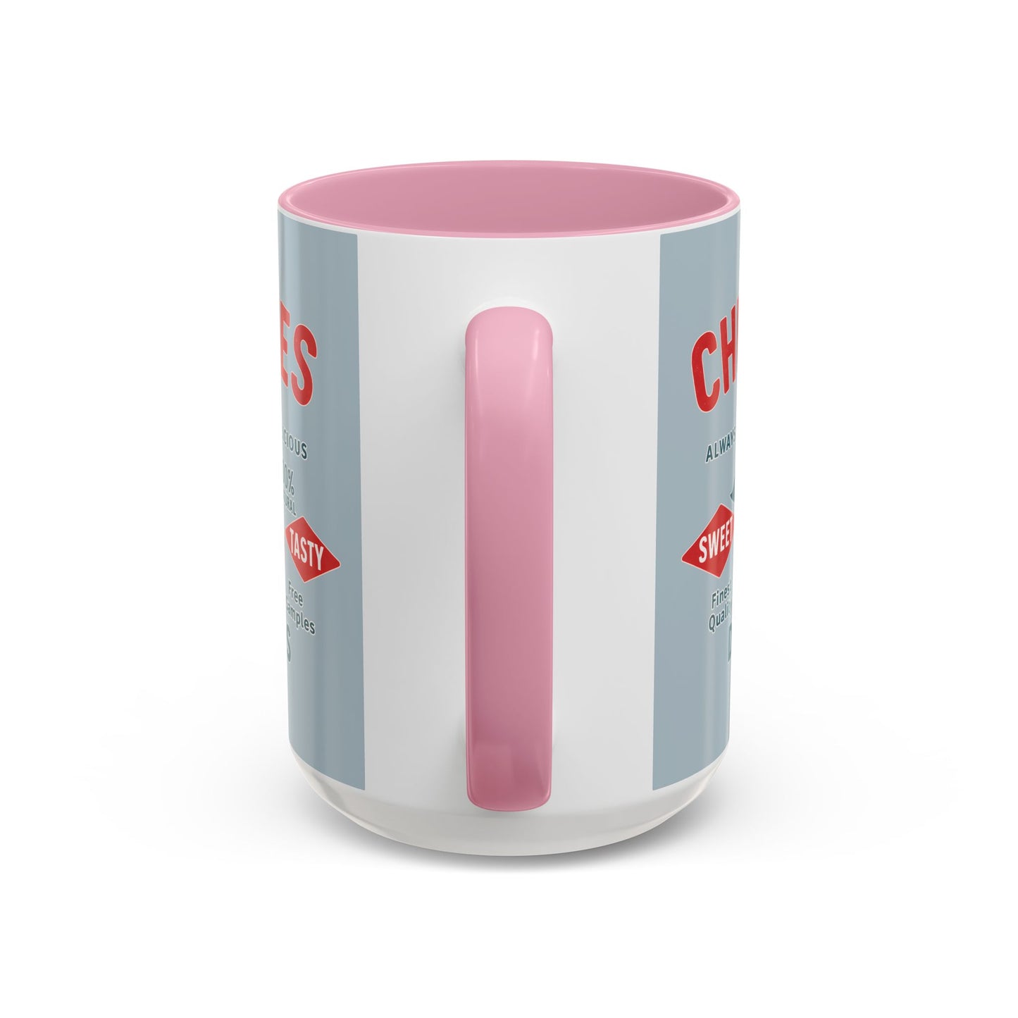 "Delicious Cherries", Colorful Mugs (11oz, 15oz) (Washed Silver-Blue)