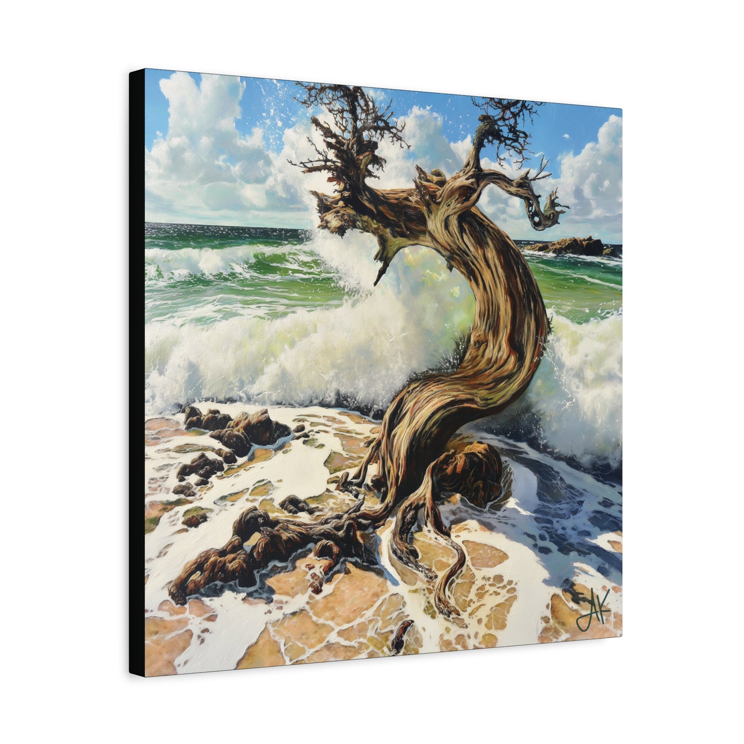 "Stormroot Bearing the Ninth Wave", Fine Art Matte Canvas, Stretched, 1.25"