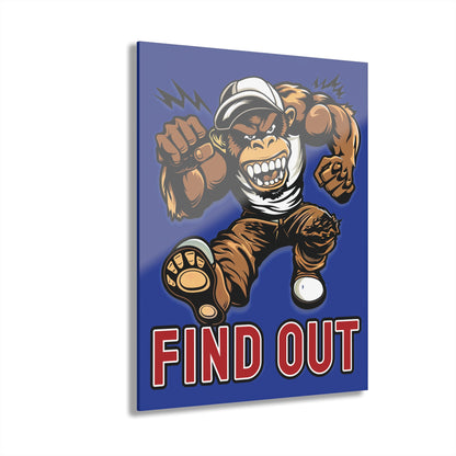 "Find Out", Acrylic Wall Prints (French Cleat Hanging) (Patriot Blue)