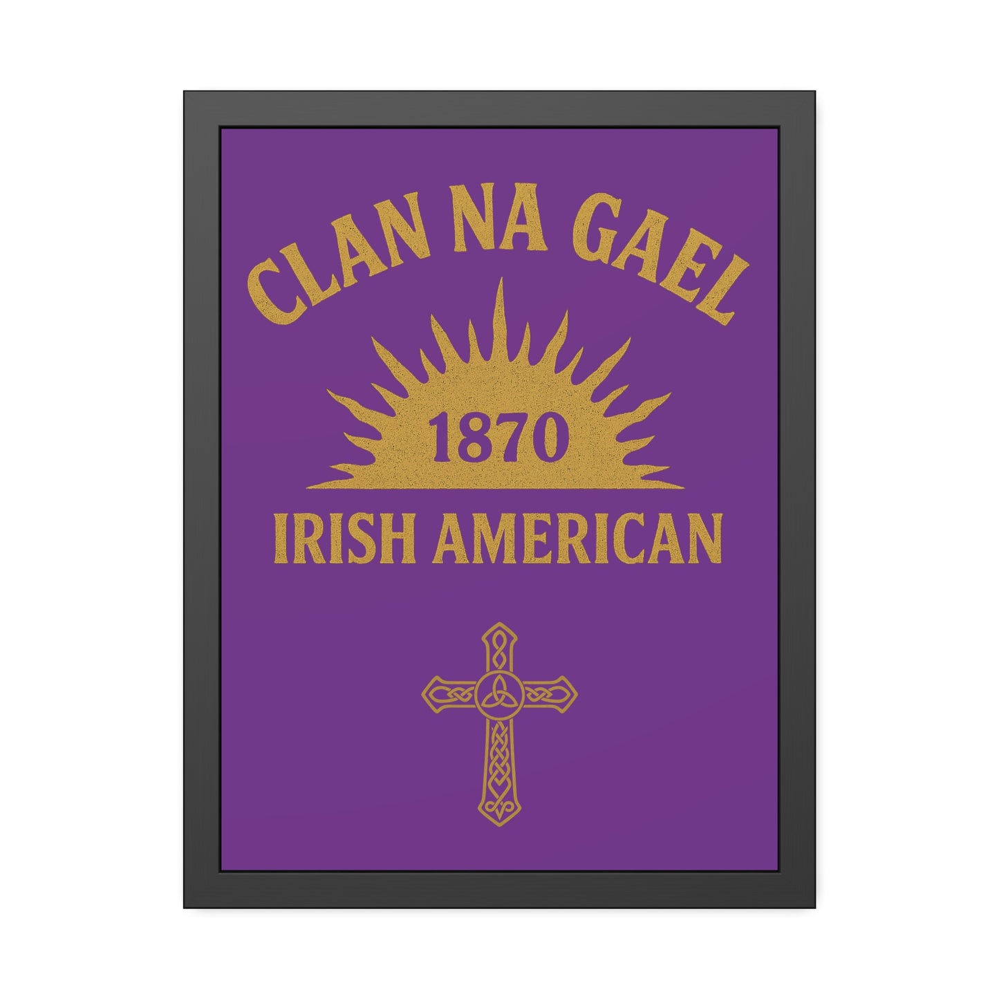 "Clan na Gael - Irish American", Framed Paper Poster (Vesper Violet)