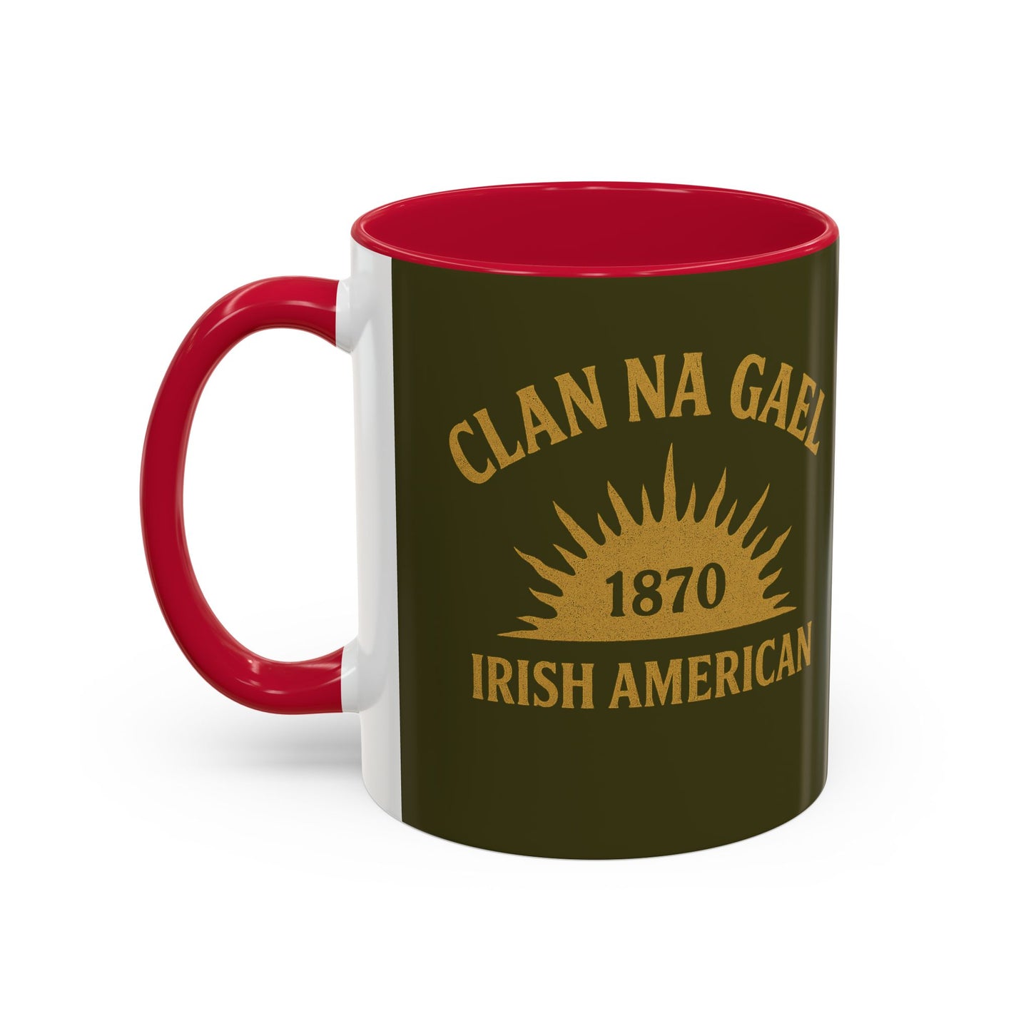 "Clan na Gael - Irish American", Colorful Mugs (11oz, 15oz) (Fianna Green)