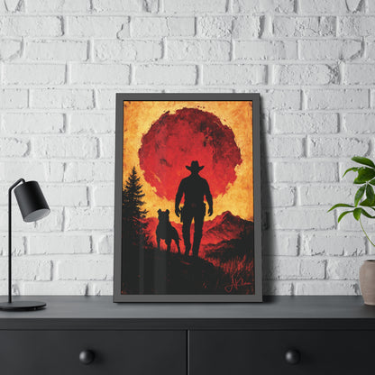 "Watchman of the Red Sun", Framed Paper Poster
