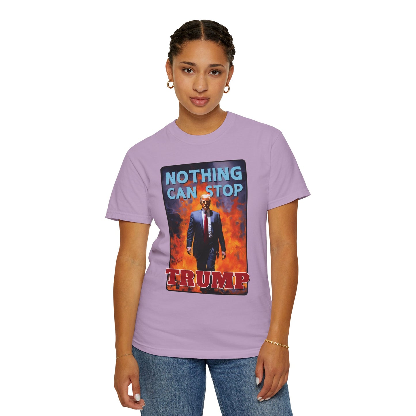 "Nothing Can Stop Trump", Unisex T-shirt (Light Colors)