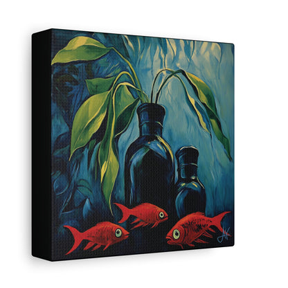 "Still Life: Goldfish", Fine Art Matte Canvas, Stretched, 1.25"