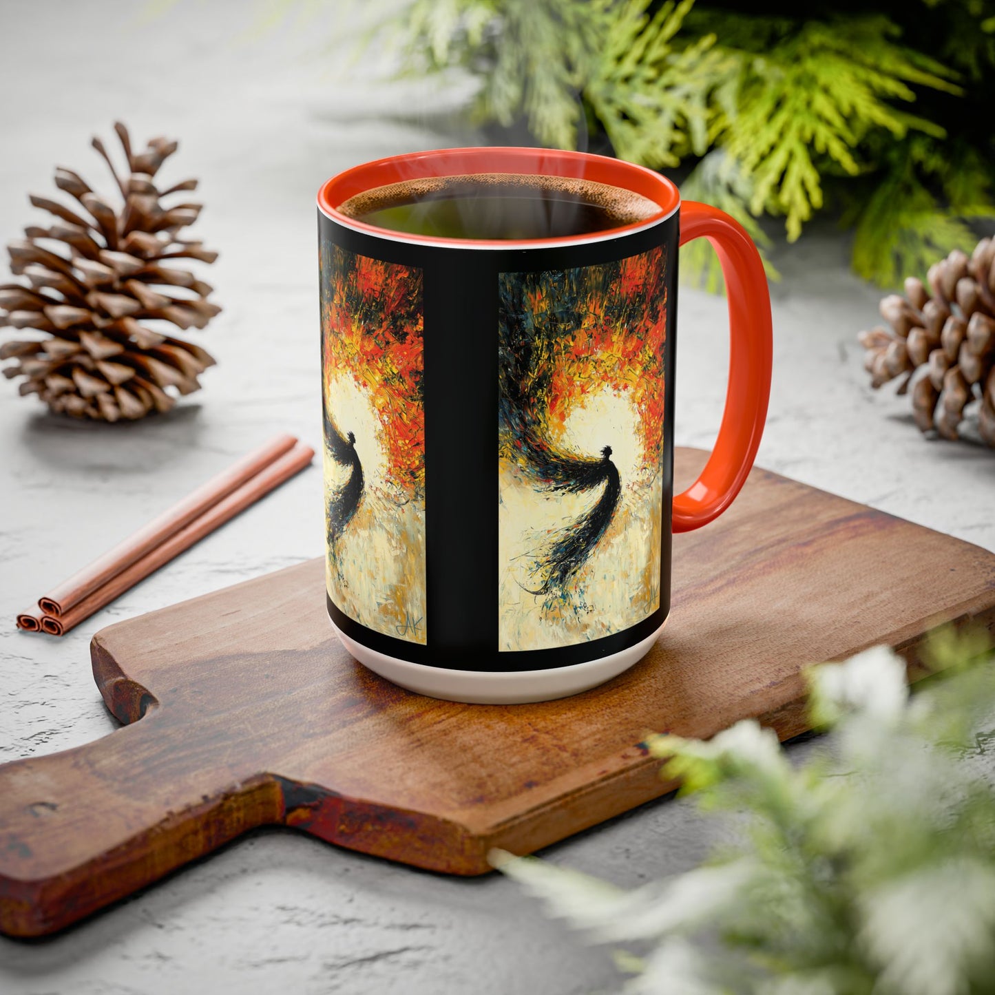"Seraphic Aegis", Colorful Mugs (11oz, 15oz)