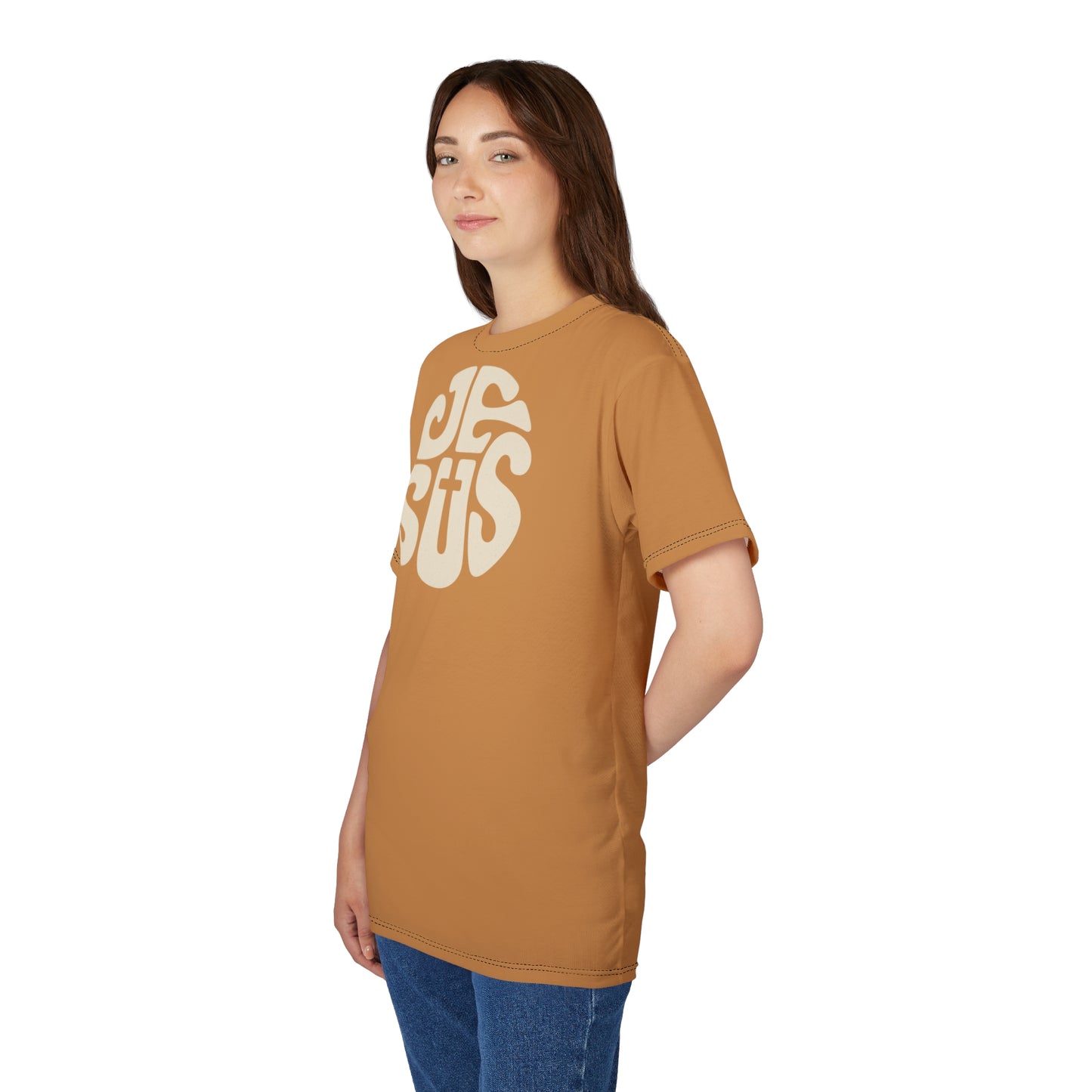 "Retro Jesus", Unisex T-shirt (Saffron Strands)