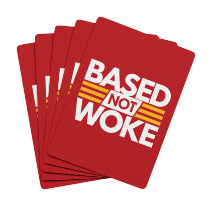 "Based not Woke" #01, Cultural Playing Cards (Venetian Red)