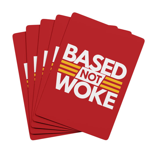 "Based not Woke" #01, Cultural Playing Cards (Venetian Red)