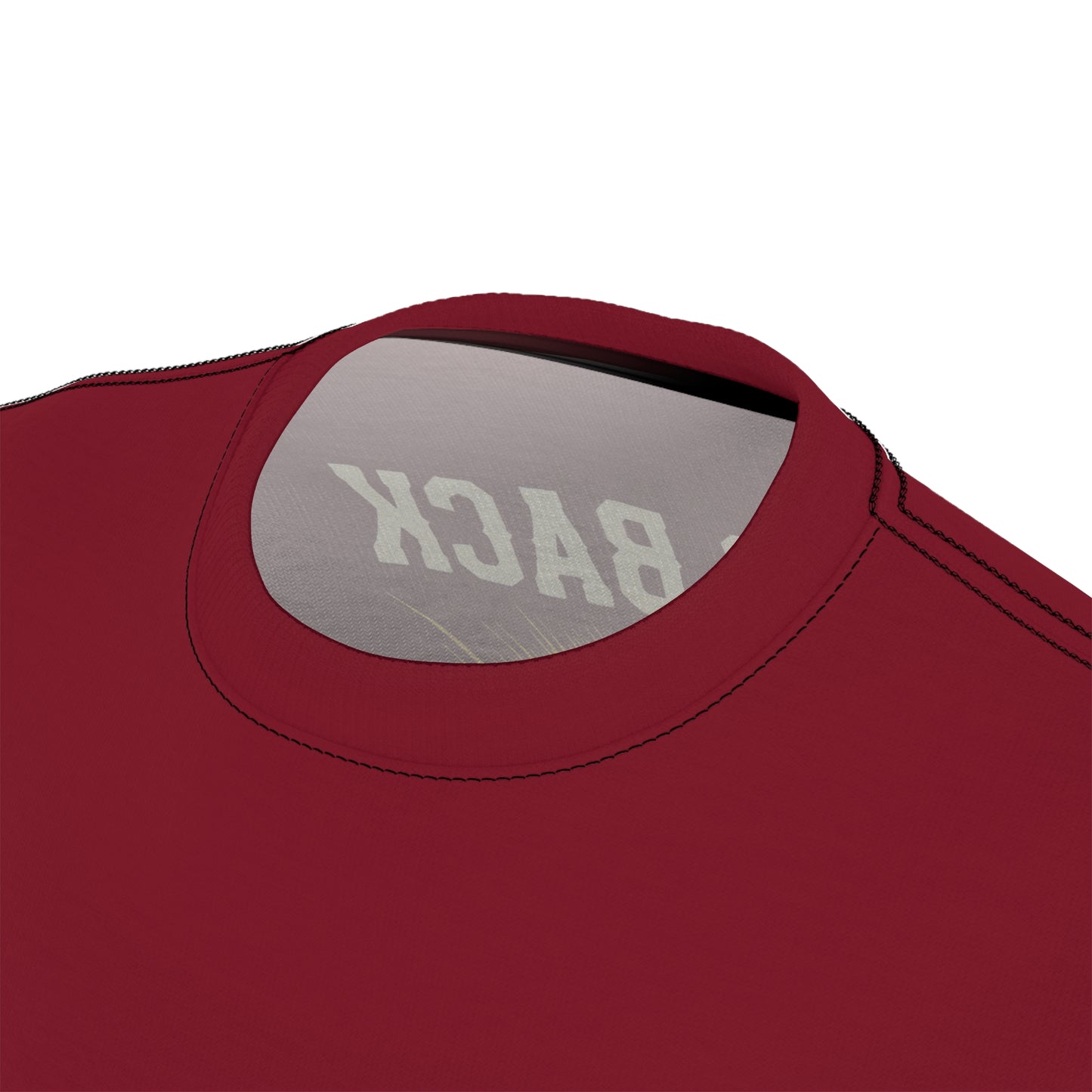 "Bring Back The Biff", Unisex T-shirt (Dark Cherry Red)