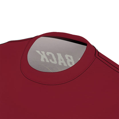 "Bring Back The Biff", Unisex T-shirt (Dark Cherry Red)