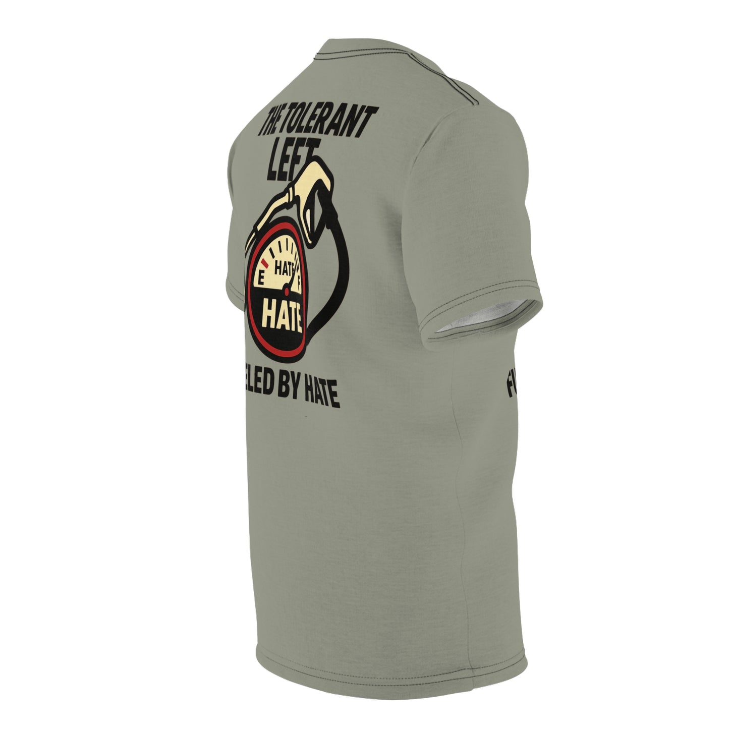 "The Tolerant Left", Unisex T-shirt (Deep Seagrass Grey)