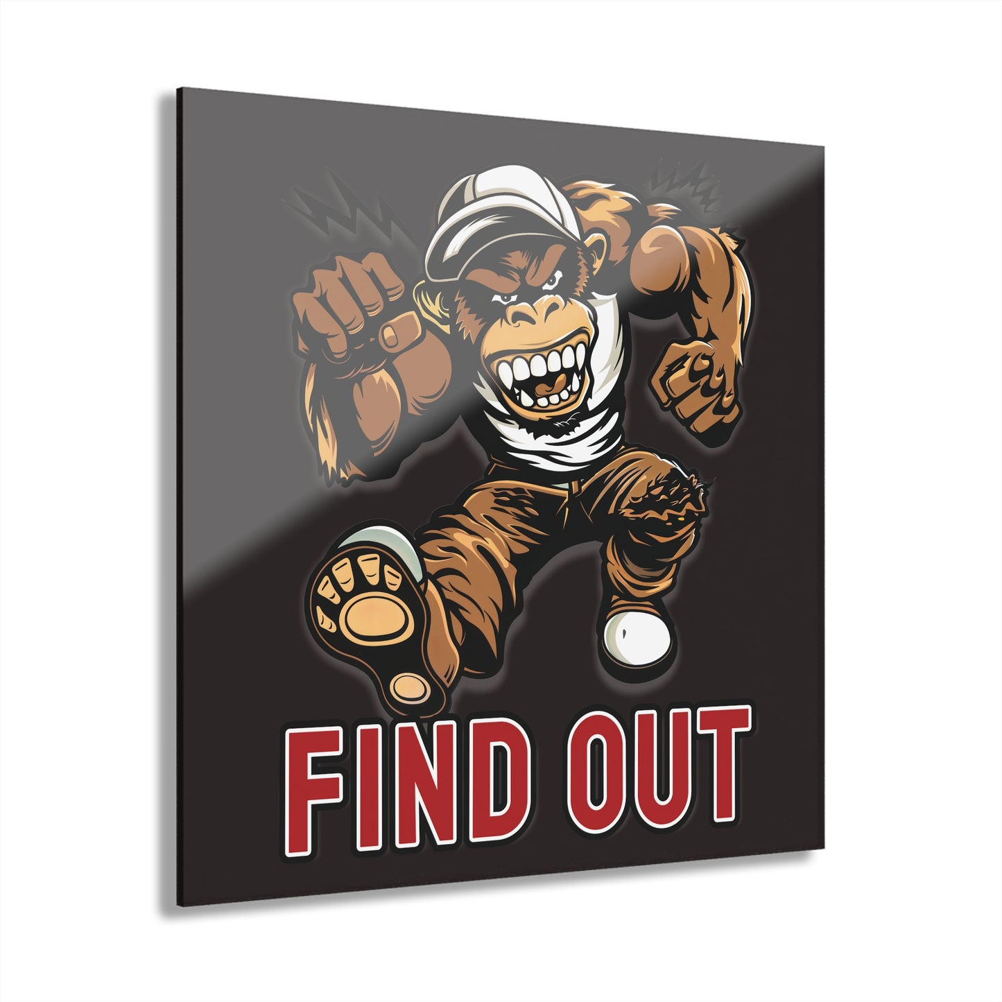 "Find Out", Acrylic Wall Prints (French Cleat Hanging) (Licorice Black)