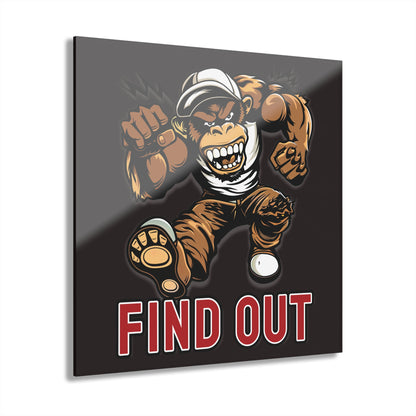 "Find Out", Acrylic Wall Prints (French Cleat Hanging) (Licorice Black)