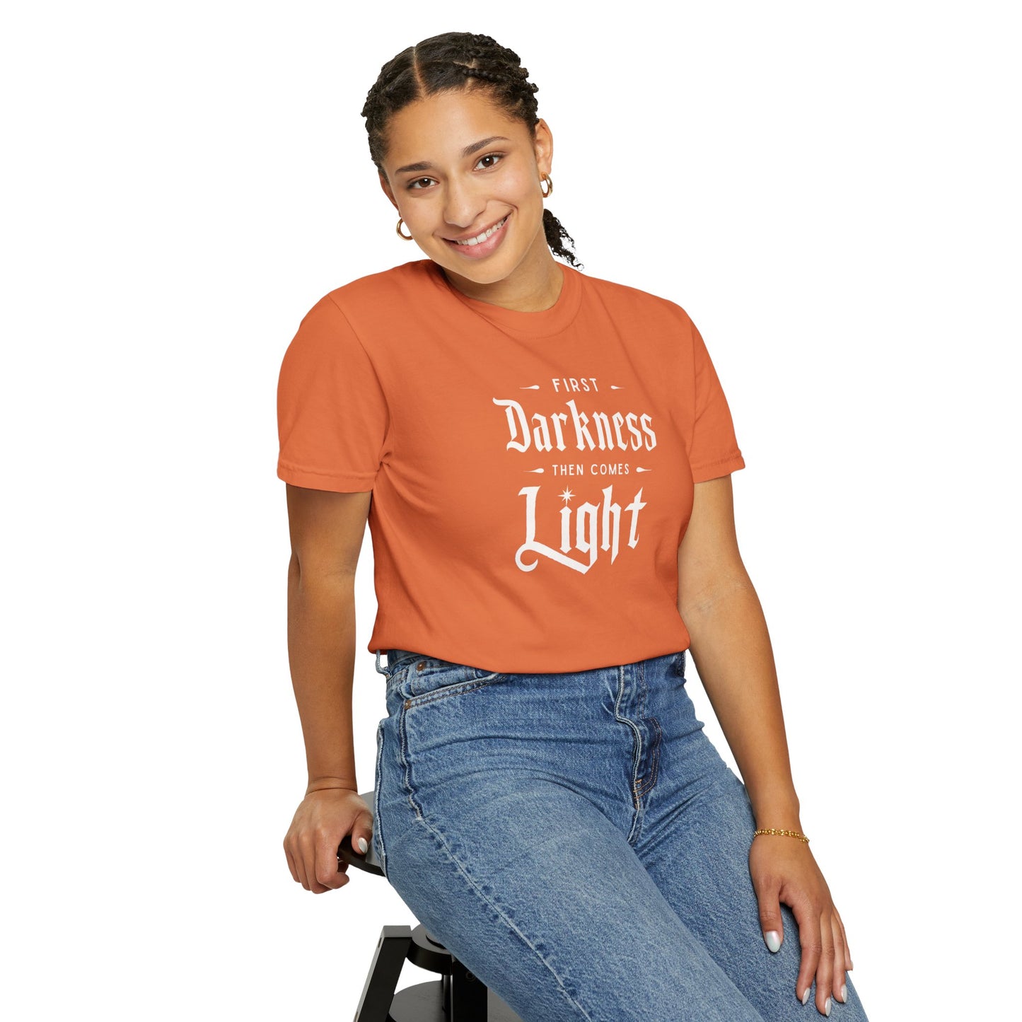 "First Darkness Then Comes Light", Unisex T-shirt