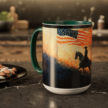 "Liberty under God", Colorful Mugs (11oz, 15oz)