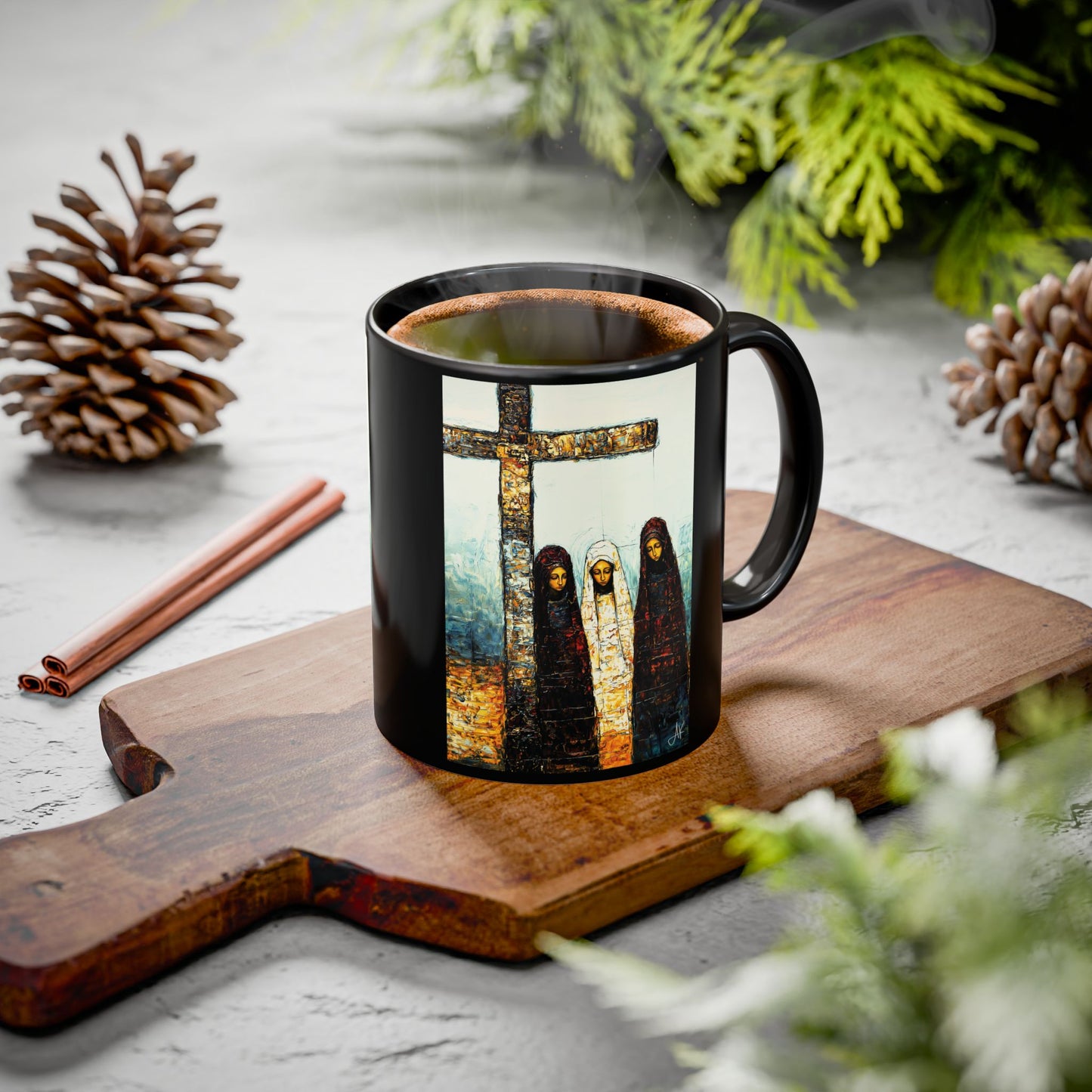 "At-the-Foot of the Cross - John 19:25", Colorful Mugs (11oz & 15oz)