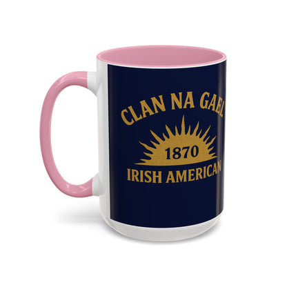 "Clan na Gael - Irish American", Colorful Mugs (11oz, 15oz) (Mariana Blue)
