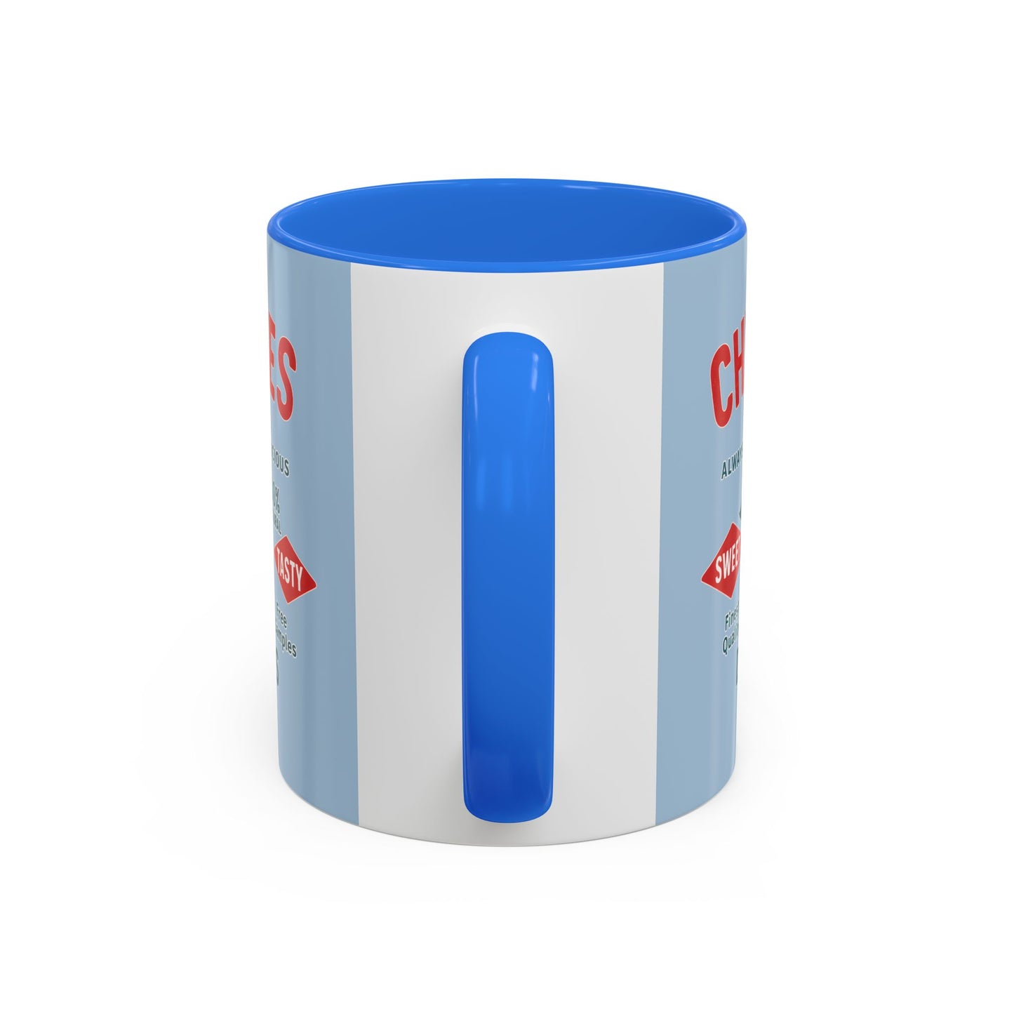 "Delicious Cherries", Colorful Mugs (11oz, 15oz) (Retro Sky)