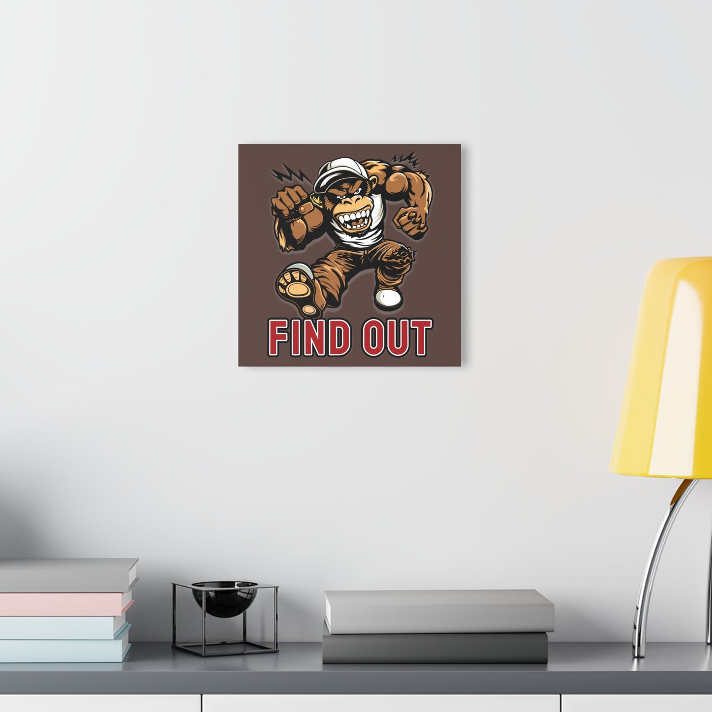 "Find Out", Acrylic Wall Prints (French Cleat Hanging) (Zanzibar Brown)