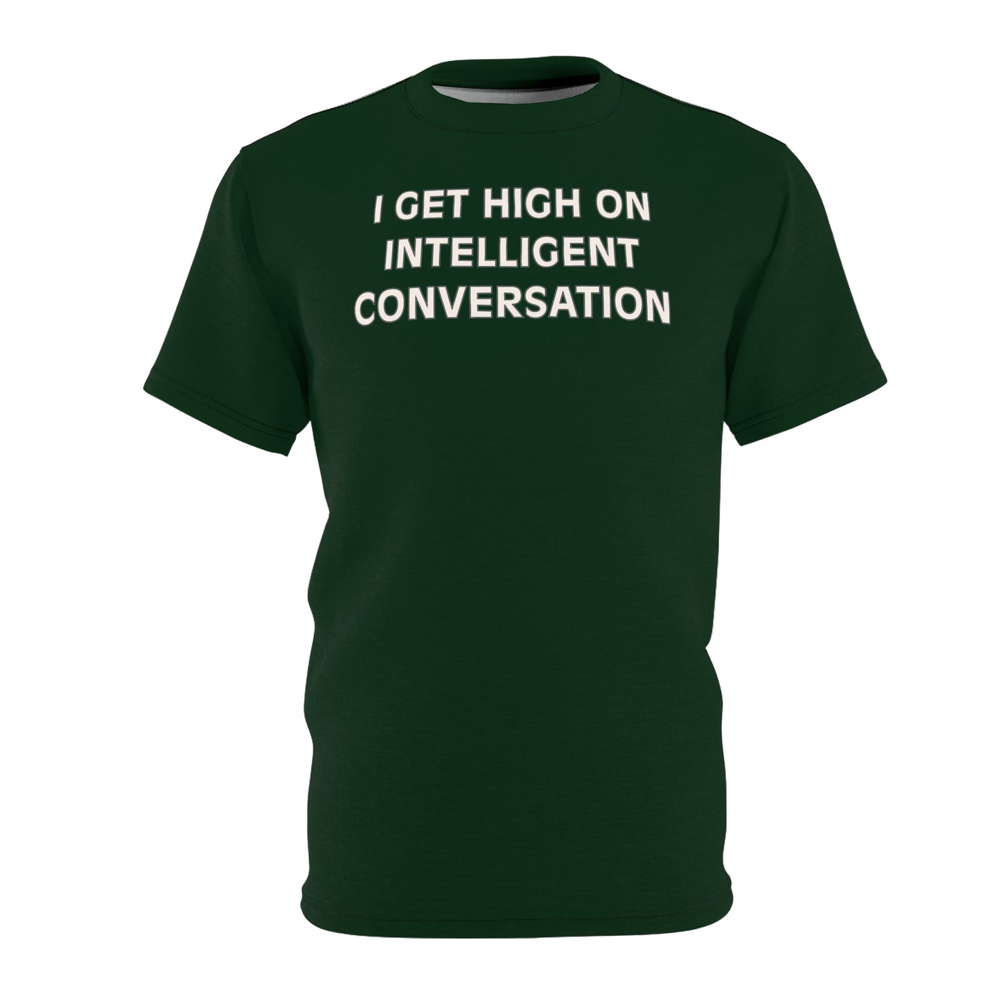 "Intelligent Conversation", Unisex T-shirt (Fenian Green)