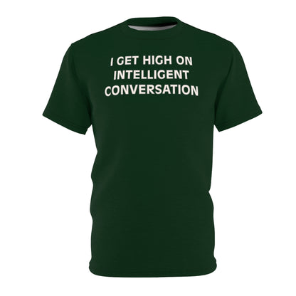 "Intelligent Conversation", Unisex T-shirt (Fenian Green)