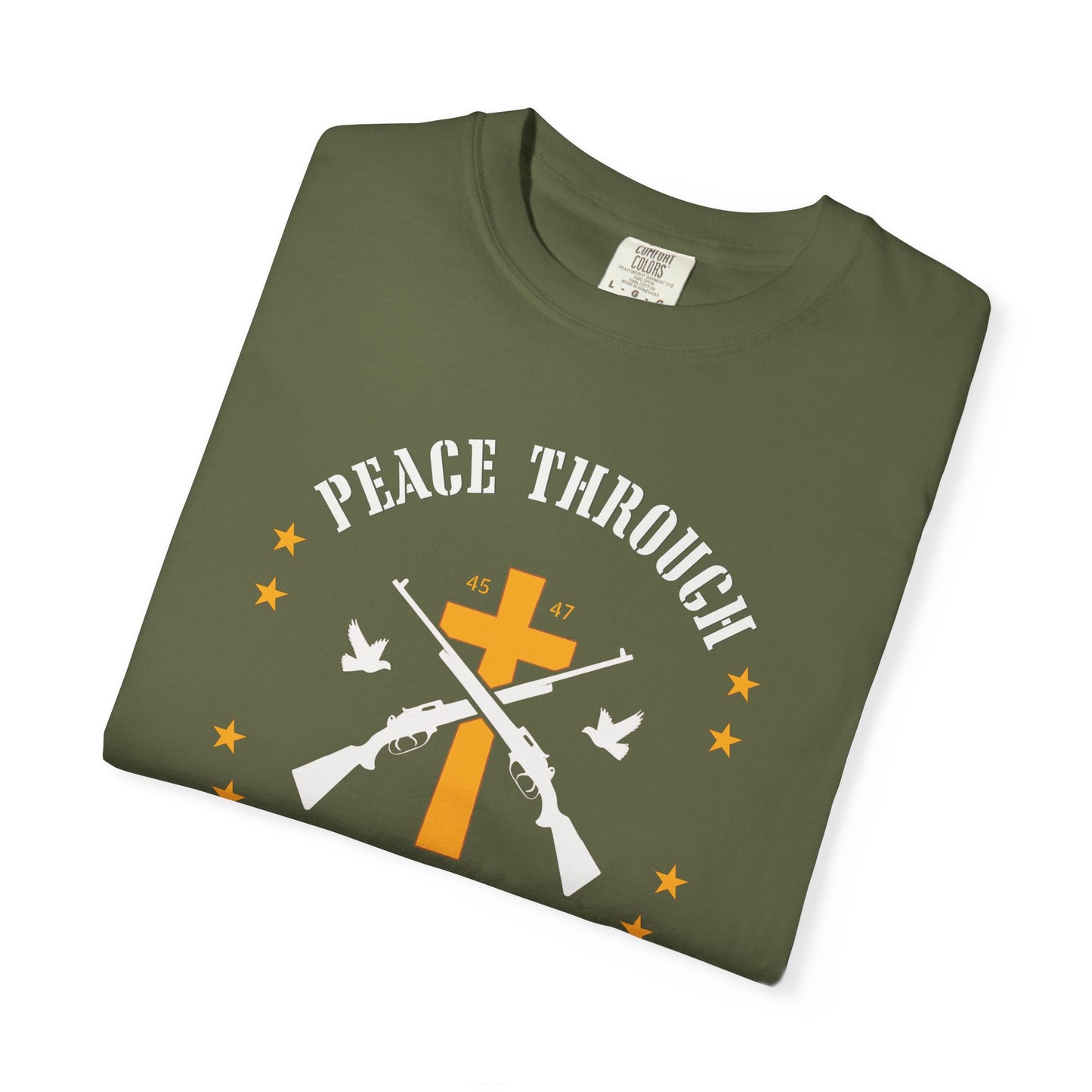 "Peace Through Strength" #01, Unisex T-shirt