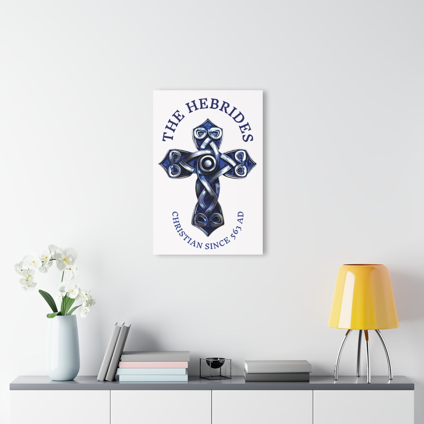 "The Hebrides - Christian Since 563 AD", Acrylic Wall Prints (French Cleat Hanging) (Alabaster White)