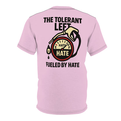 "The Tolerant Left", Unisex T-shirt (Abbey Veil Pink)