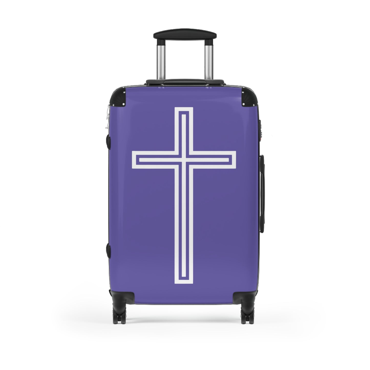 "A Simple Cross" Suitcases (Purple Blue)