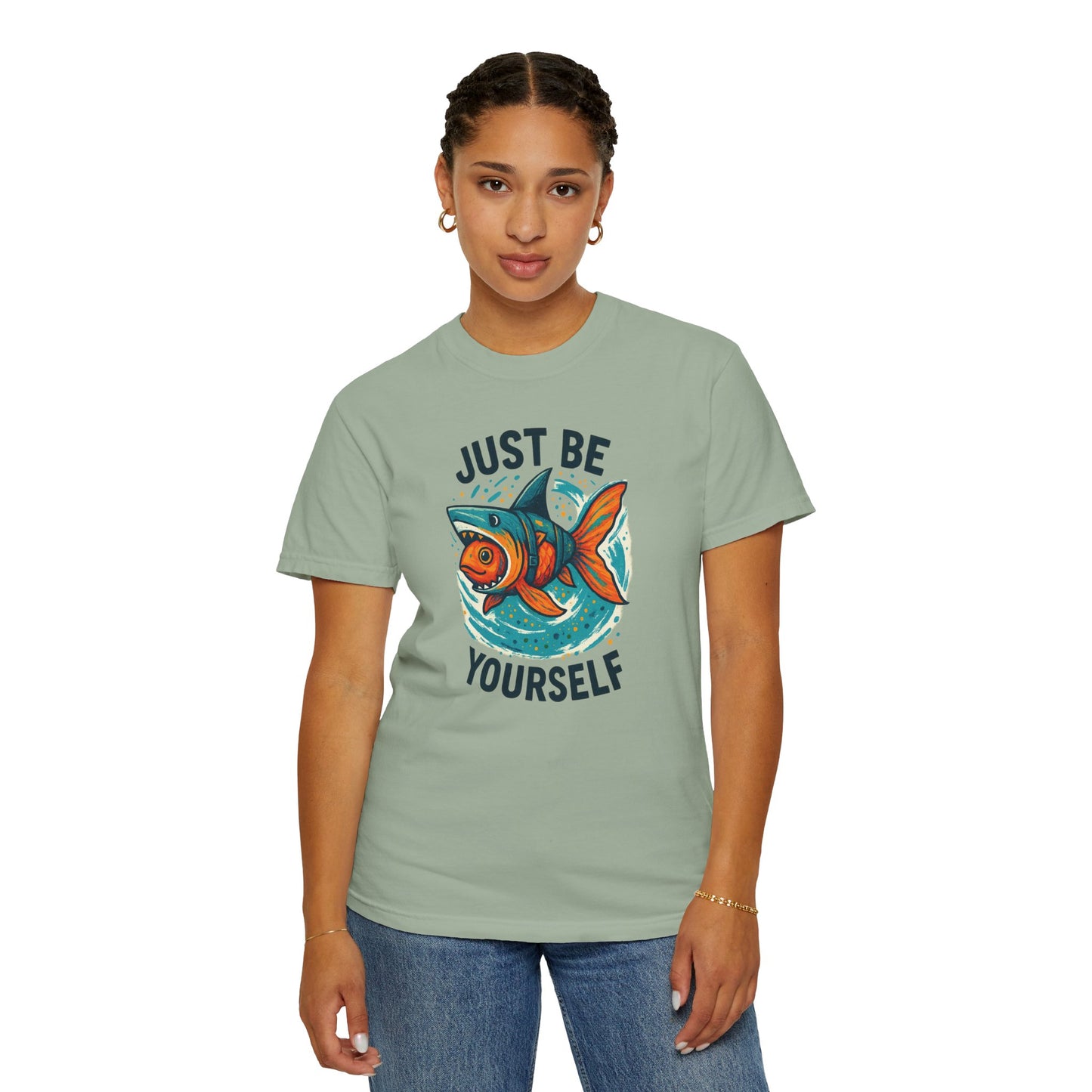 "Just Be Yourself", Unisex T-shirt (White and light colors)
