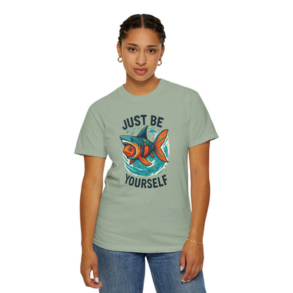 "Just Be Yourself", Unisex T-shirt (White and light colors)