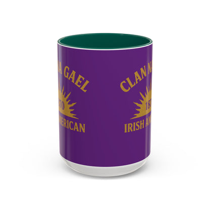 "Clan na Gael - Irish American", Colorful Mugs (11oz, 15oz) (Vesper Violet)