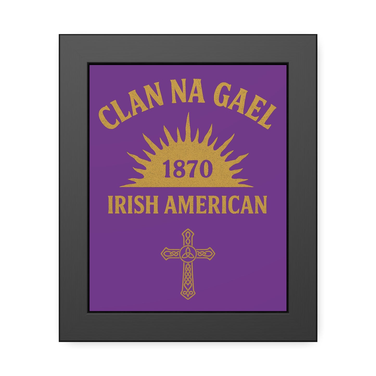 "Clan na Gael - Irish American", Framed Paper Poster (Vesper Violet)