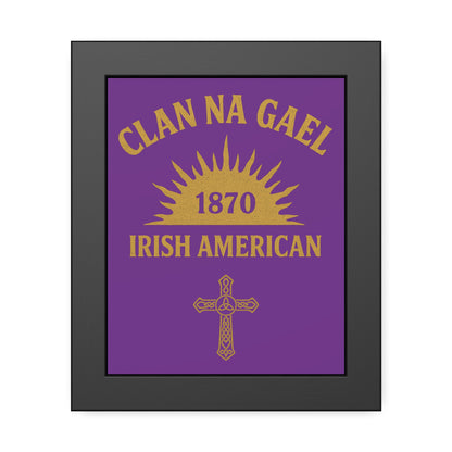 "Clan na Gael - Irish American", Framed Paper Poster (Vesper Violet)