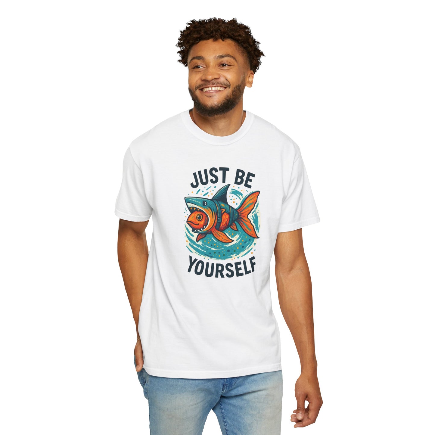 "Just Be Yourself", Unisex T-shirt (White and light colors)