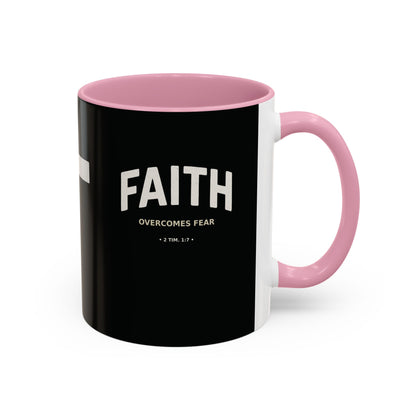 "Faith Overcomes Fear", Colorful Mugs (11oz, 15oz)