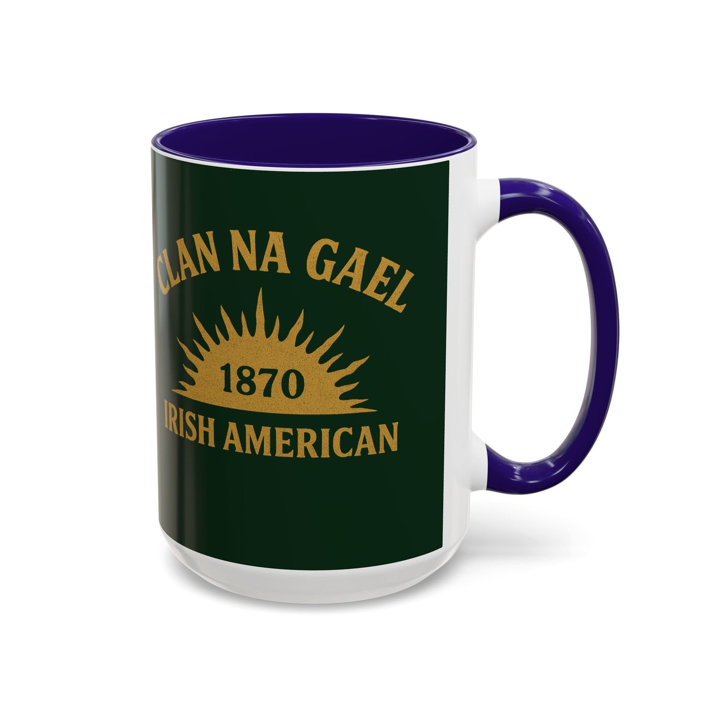 "Clan na Gael - Irish American", Colorful Mugs (11oz, 15oz) (Fenian Green)