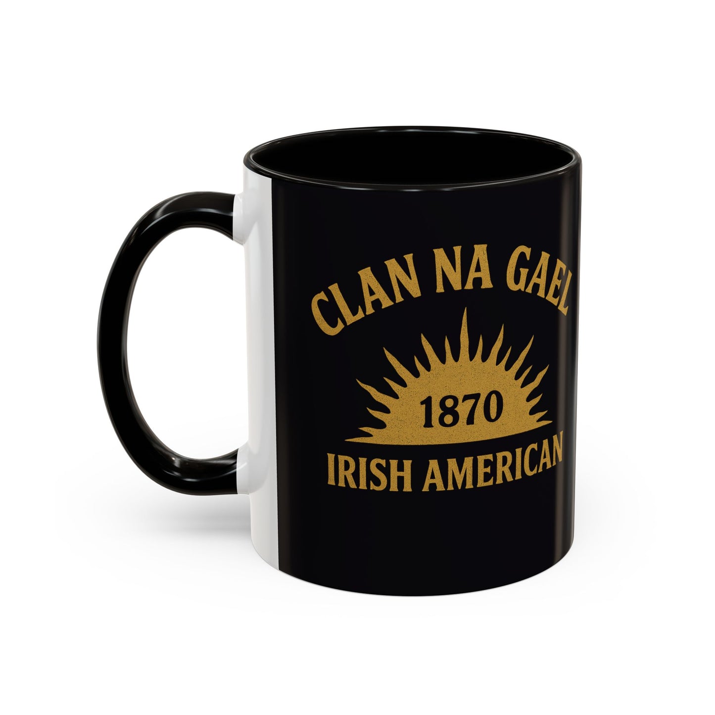 "Clan na Gael - Irish American", Colorful Mugs (11oz, 15oz) (Raven Black)
