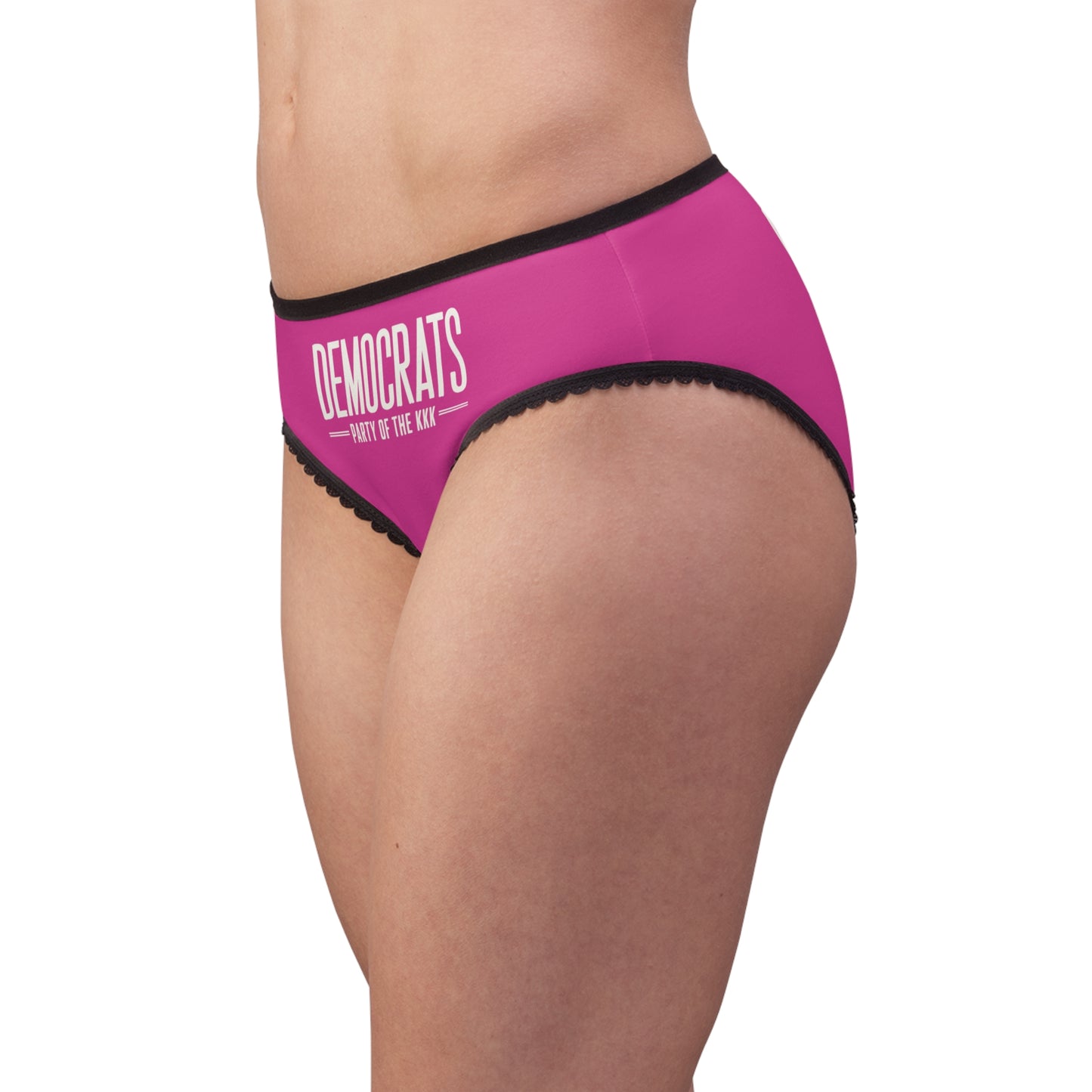 "Democrats - Party of the KKK", Women's Briefs (Strongboy Pink)