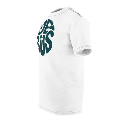 "Retro Jesus", Unisex T-shirt (Foamy Milk White)