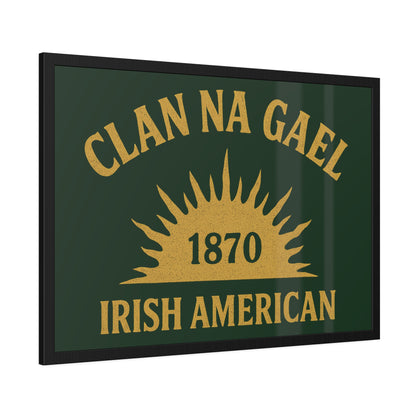 "Clan na Gael - Irish American", Framed Paper Poster (Fenian Green)